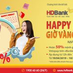 12h trưa thứ 6, nạp tiền điện thoại hoàn 50% giá trị tại HDBank